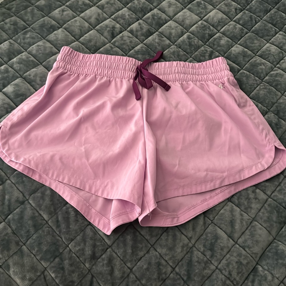 Purple athletic shorts